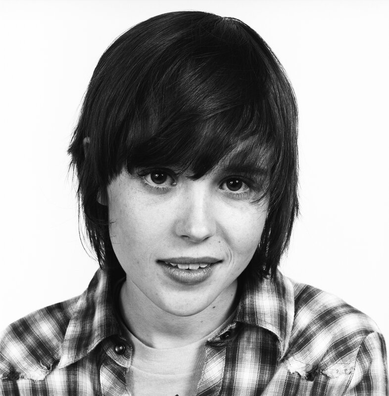 black and white portrait of a young person