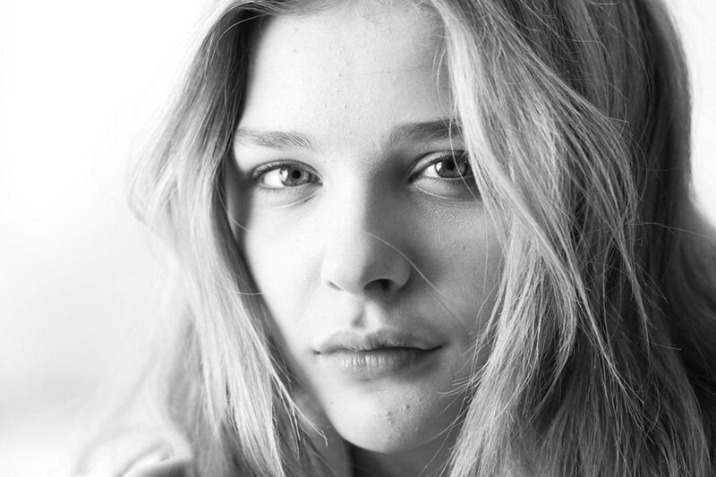 black and white portrait of a young woman