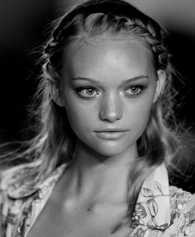 black and white portrait of a young woman