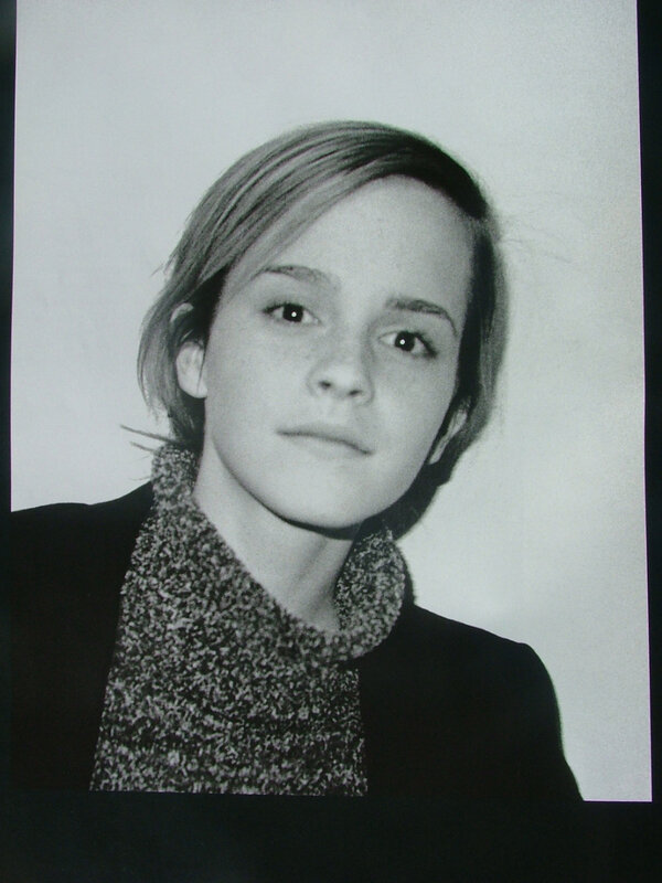 black and white portrait of a young woman