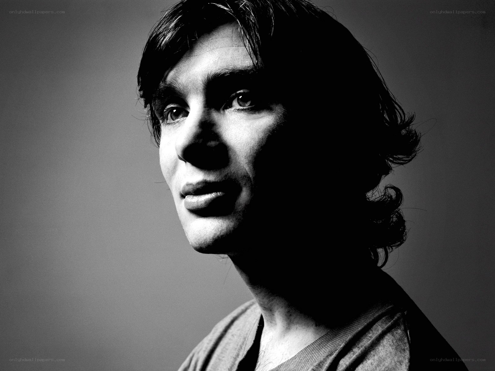 black and white portrait of man