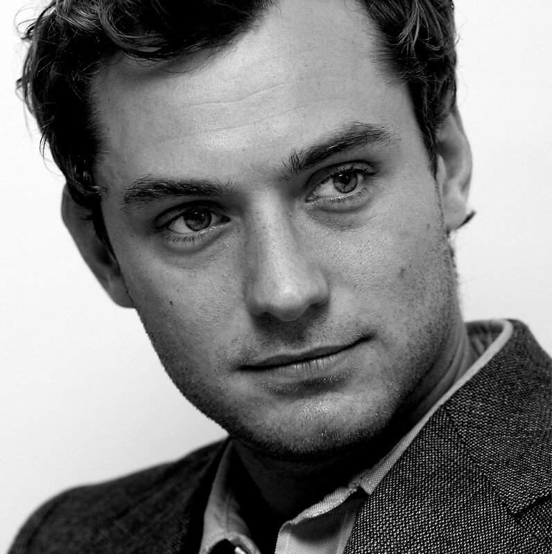 black and white portrait of man