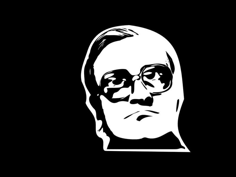 black and white portrait of man