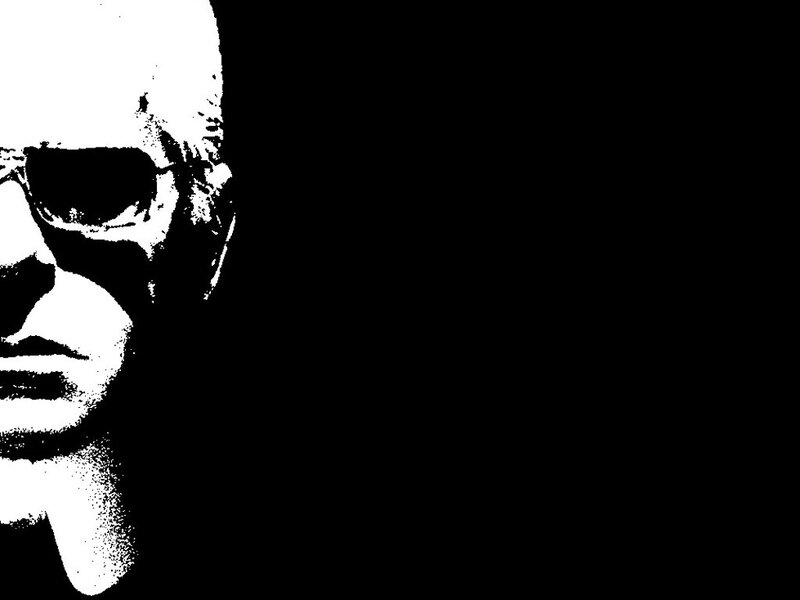 black and white portrait of man