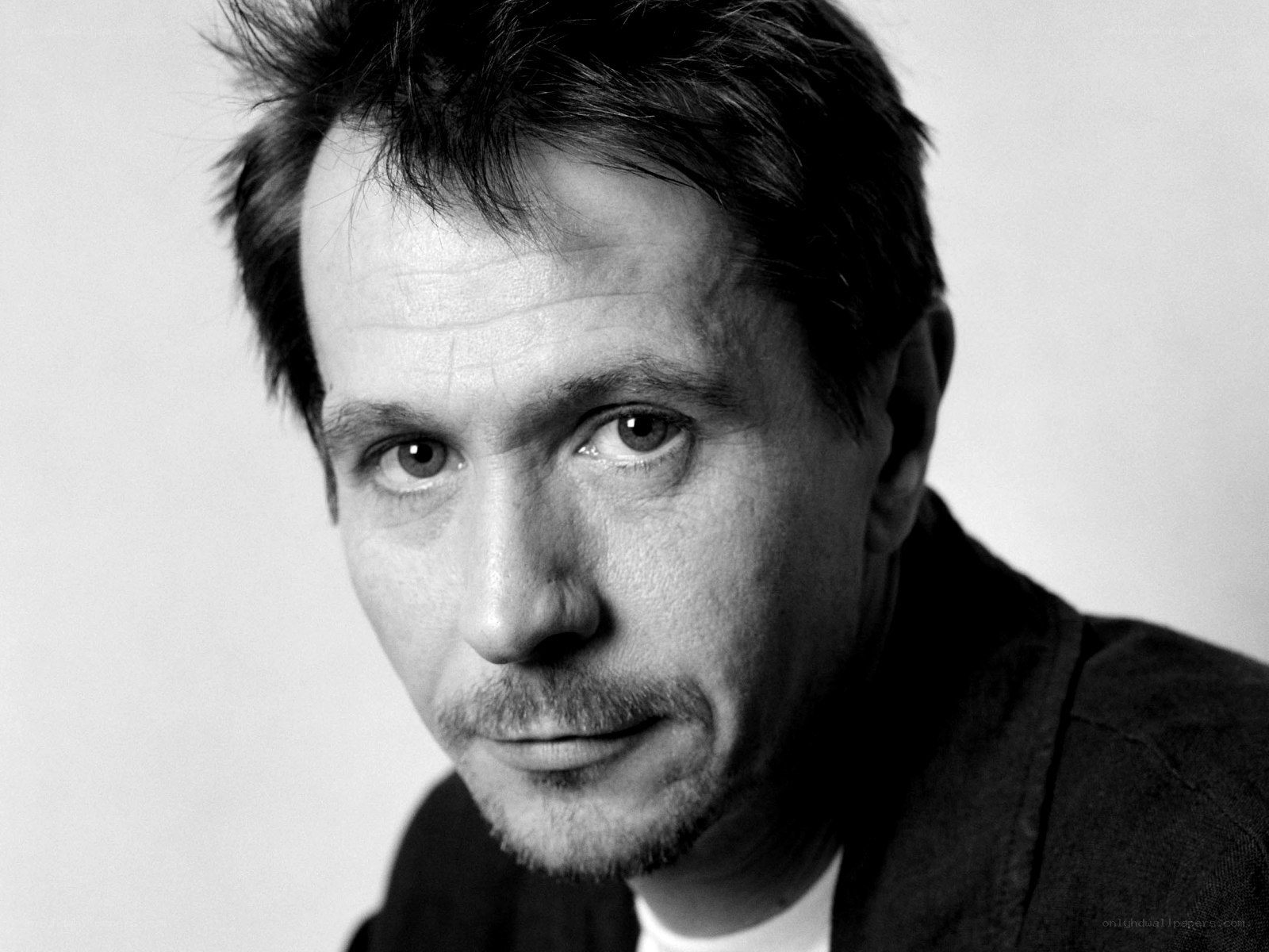 black and white portrait of man