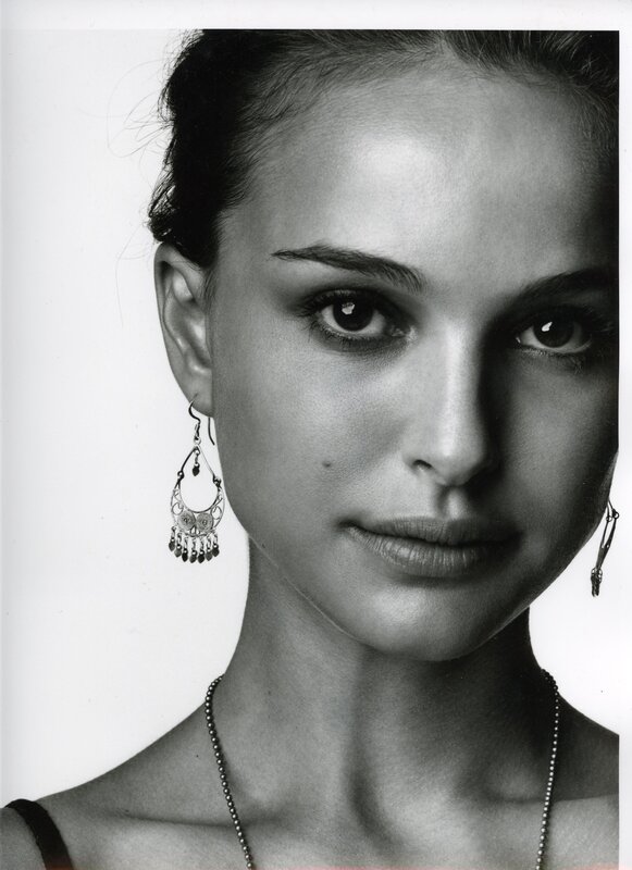 black and white portrait of woman