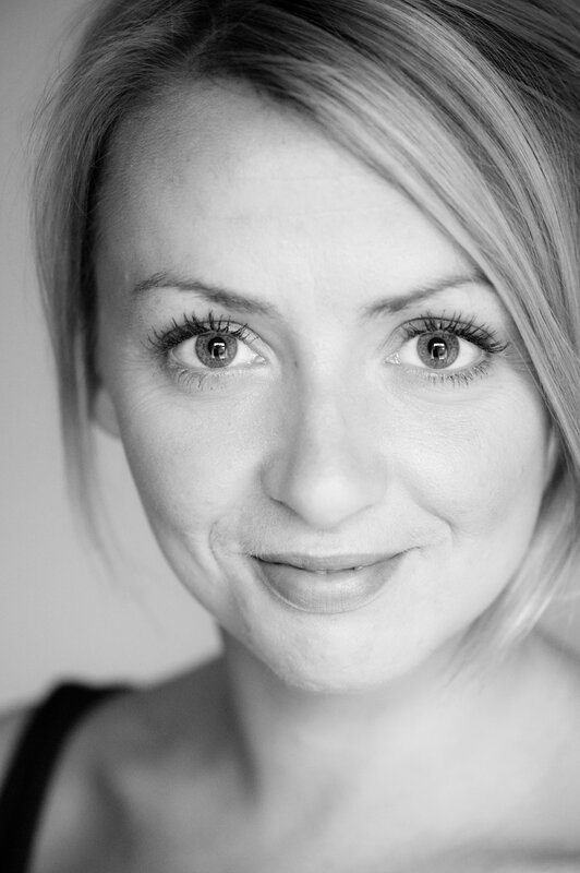 black and white portrait of woman