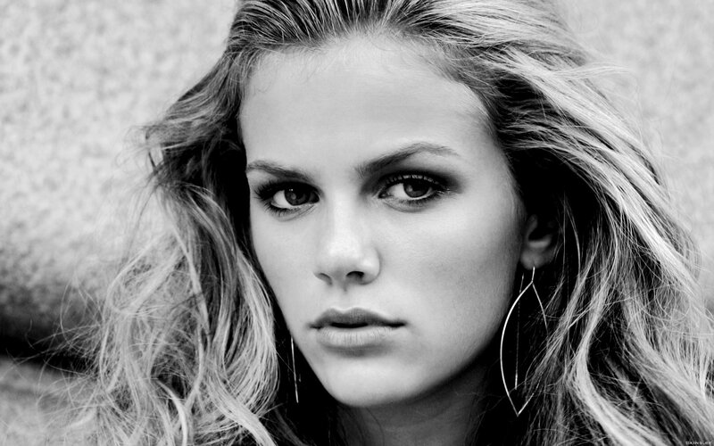 black and white portrait of woman