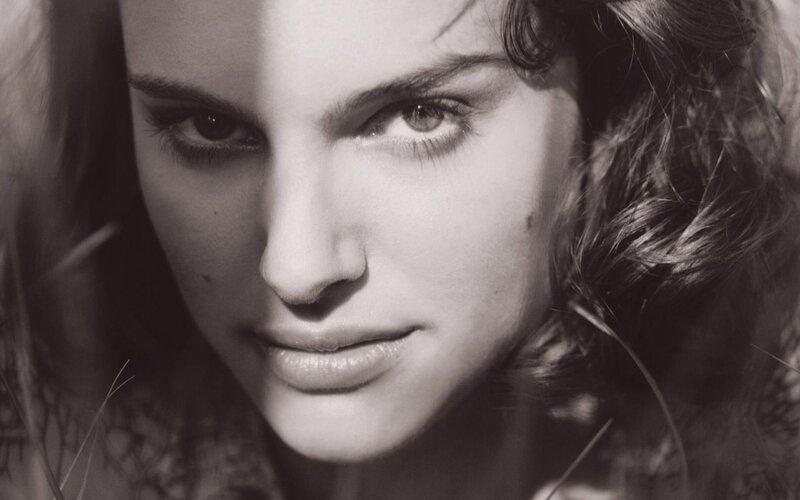 black and white portrait of woman