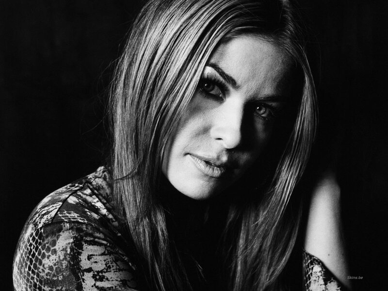 black and white portrait of woman