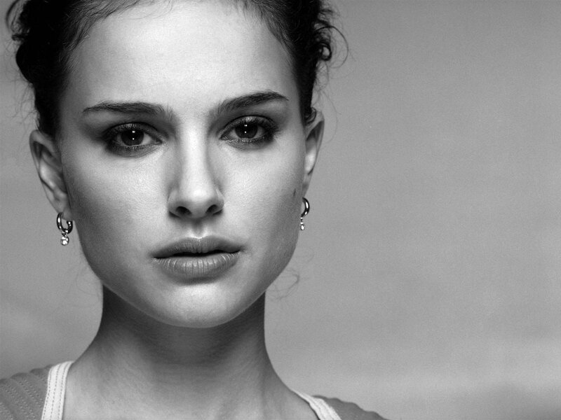 black and white portrait of woman