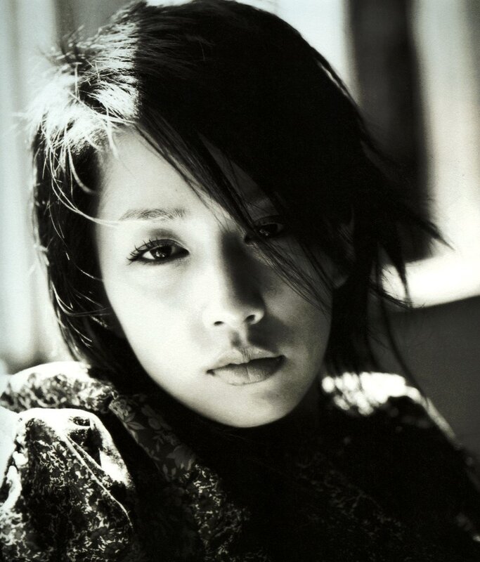 black and white portrait of woman