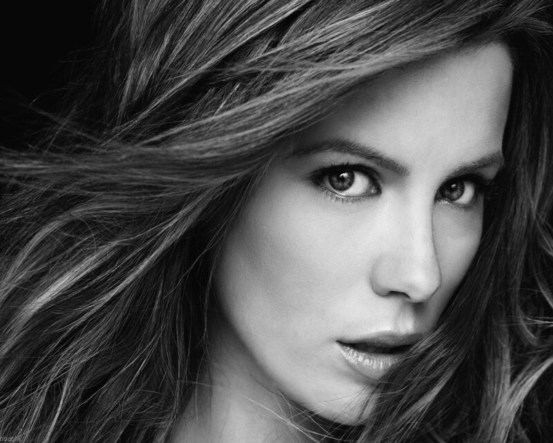 black and white portrait of woman