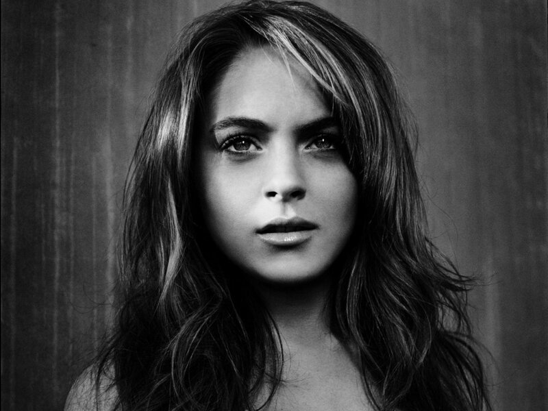 black and white portrait of woman
