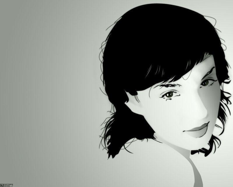 black and white portrait of woman