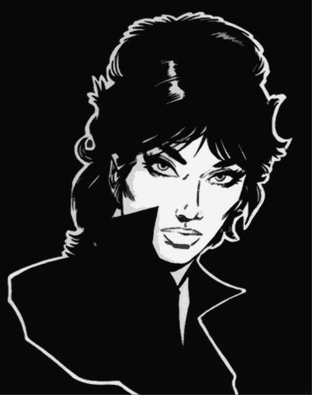 black and white portrait of woman