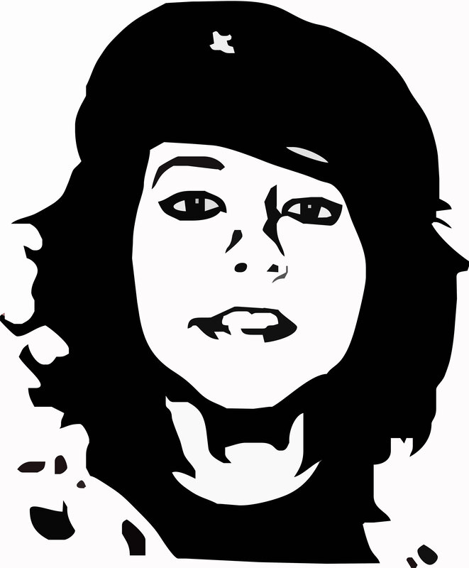 black and white portrait of woman
