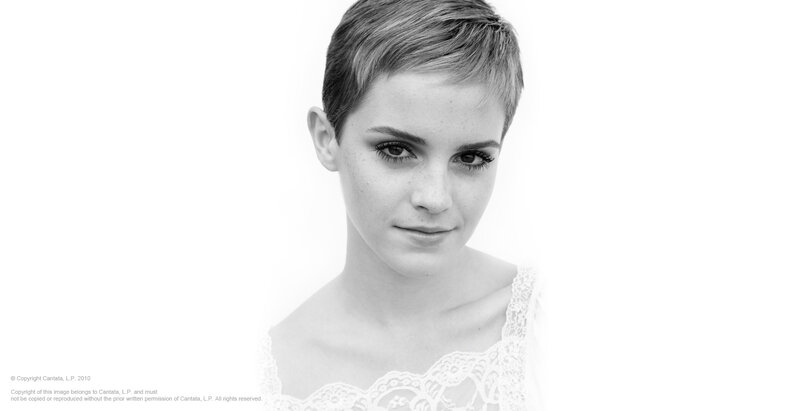 black and white portrait of woman