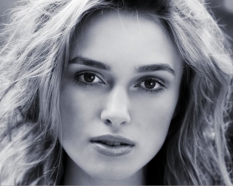 black and white portrait of woman
