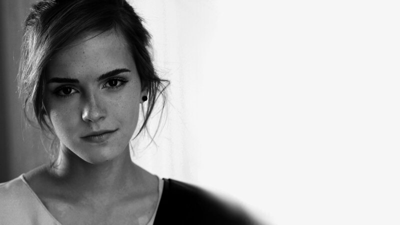 black and white portrait of woman