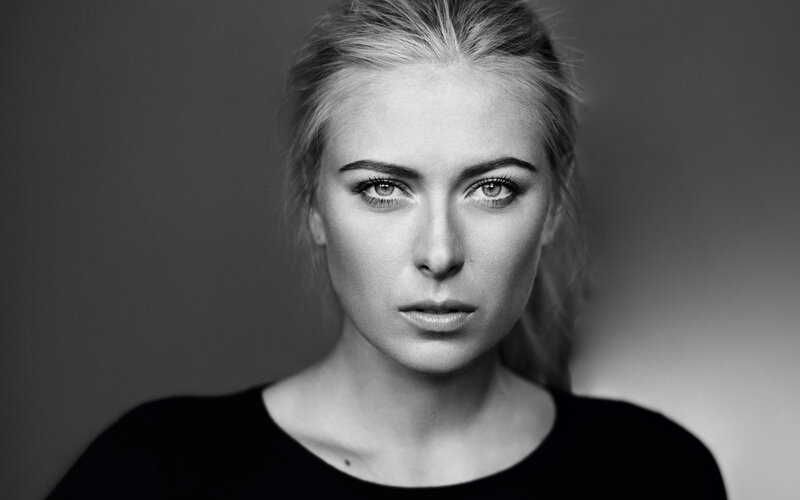 black and white portrait of woman