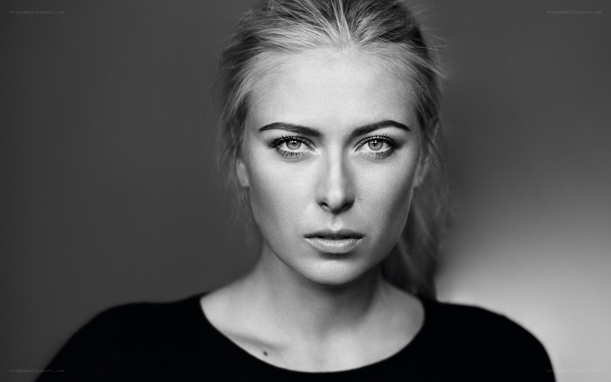 black and white portrait of woman