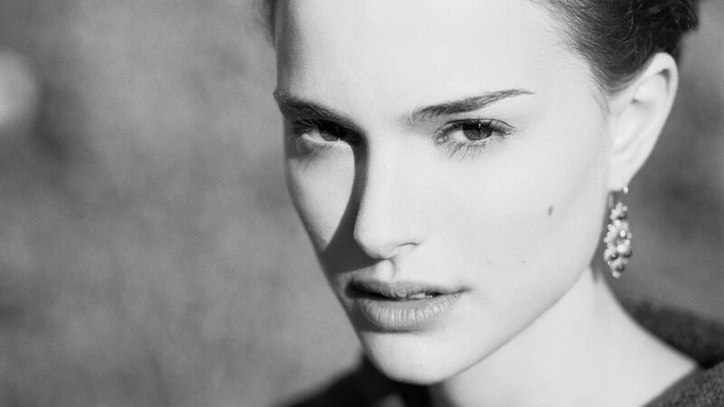black and white portrait of woman