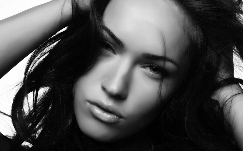 black and white portrait of woman