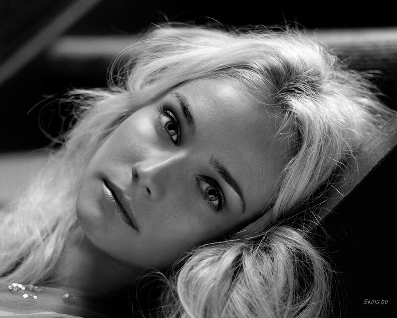 black and white portrait of woman