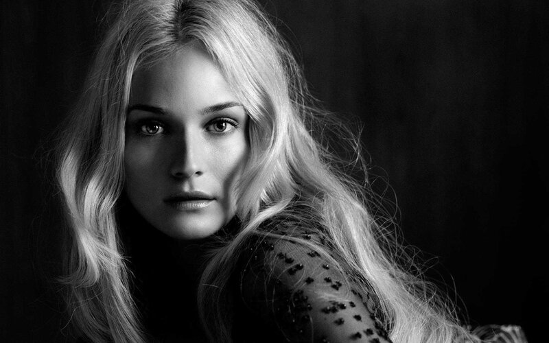 black and white portrait of woman