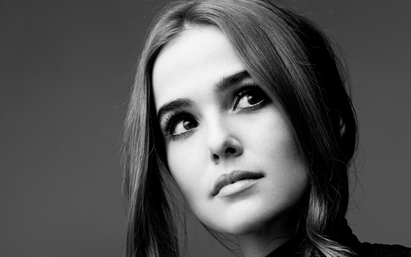 black and white portrait of woman