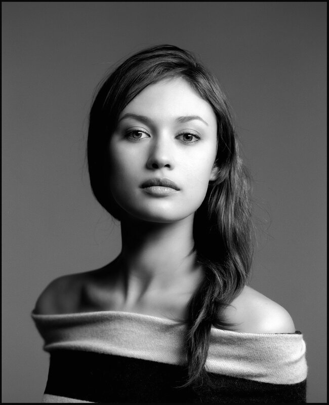 black and white portrait of woman