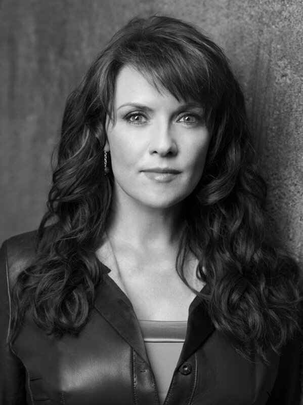 black and white portrait of woman
