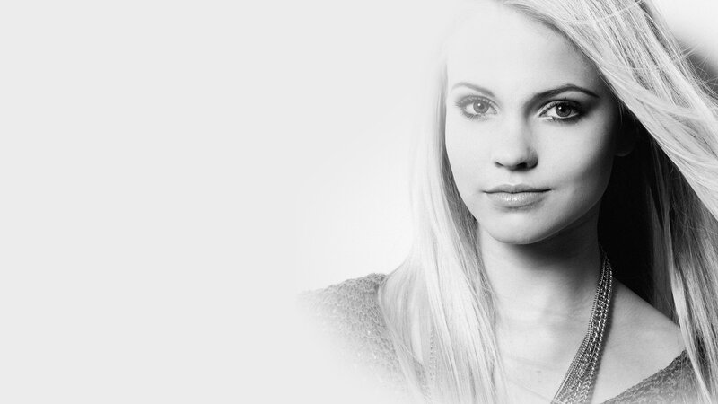 black and white portrait of woman