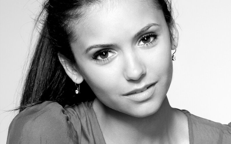 black and white portrait of woman