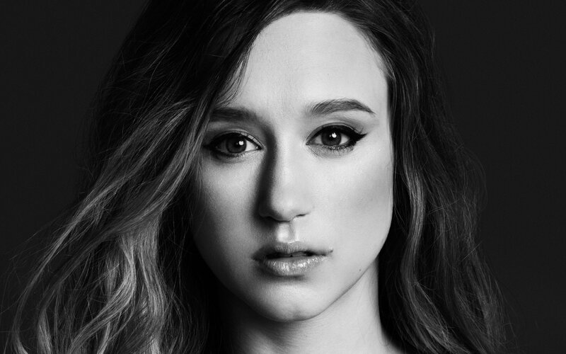 black and white portrait of woman