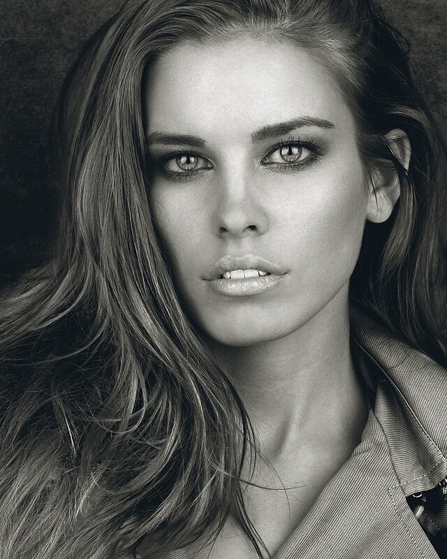 black and white portrait of woman
