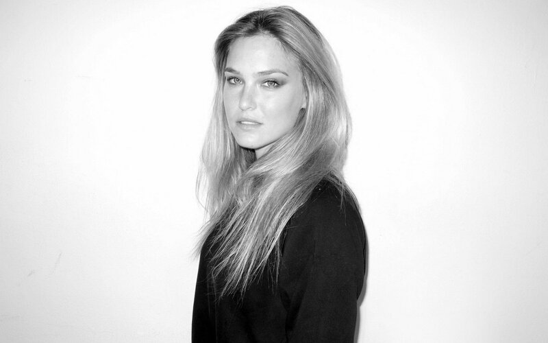 black and white portrait of woman