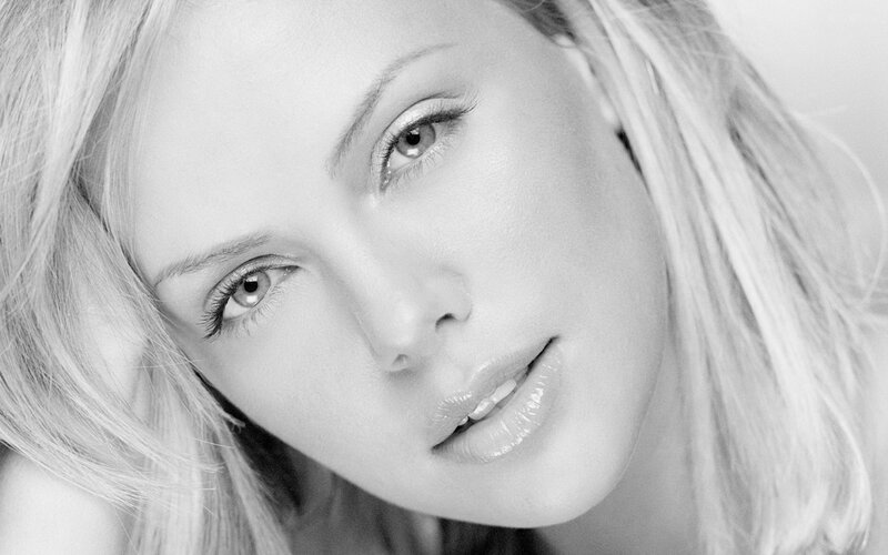 black and white portrait of woman