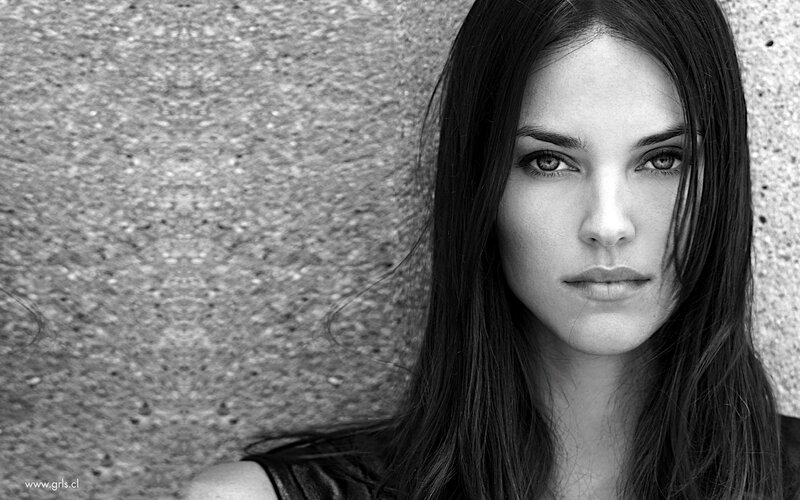 black and white portrait of woman