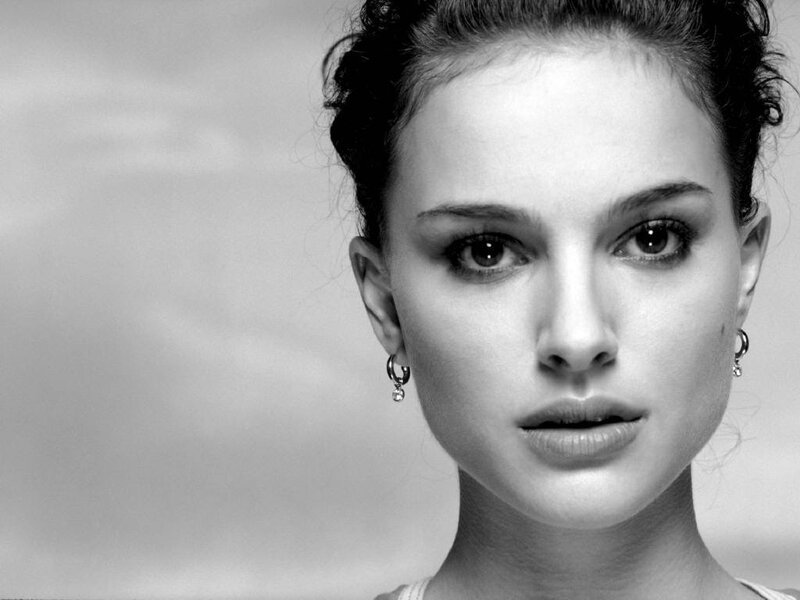 black and white portrait of woman