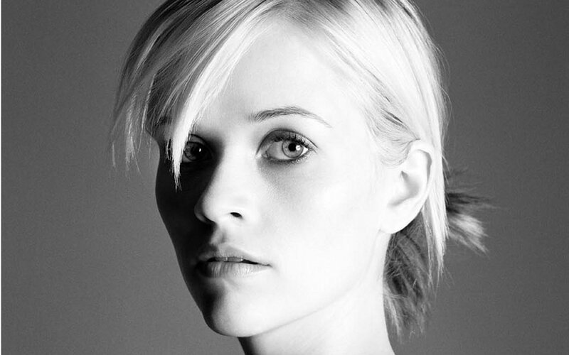 black and white portrait of woman