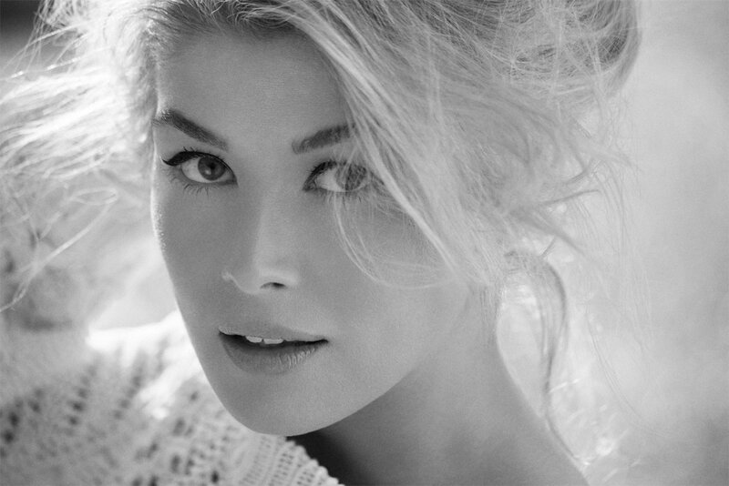 black and white portrait of woman