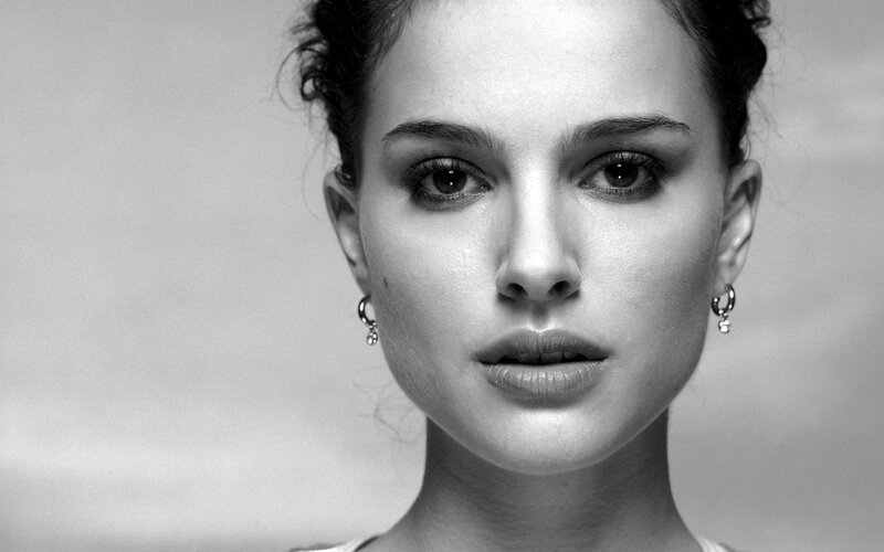 black and white portrait of woman