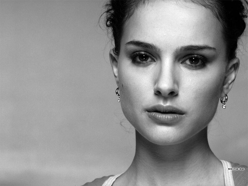 black and white portrait of woman
