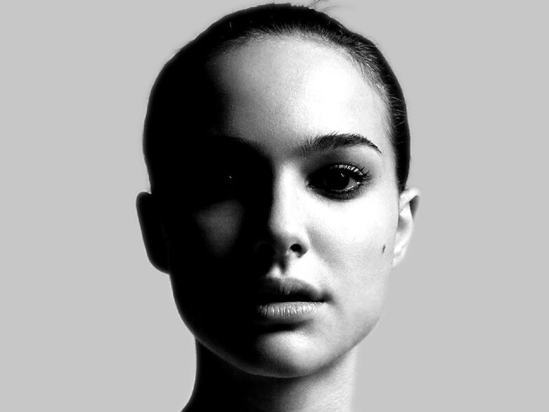 black and white portrait of woman