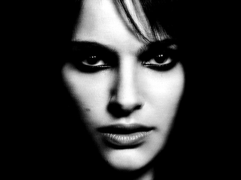 black and white portrait of woman