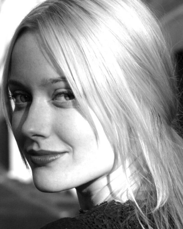 black and white portrait of woman