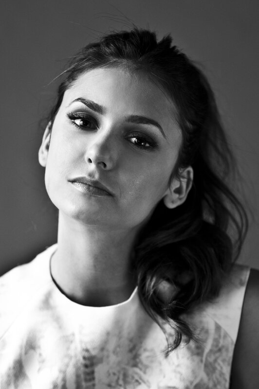 black and white portrait of woman