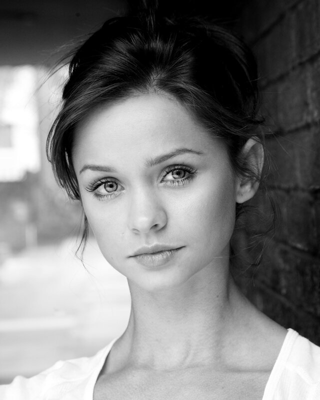 black and white portrait of woman